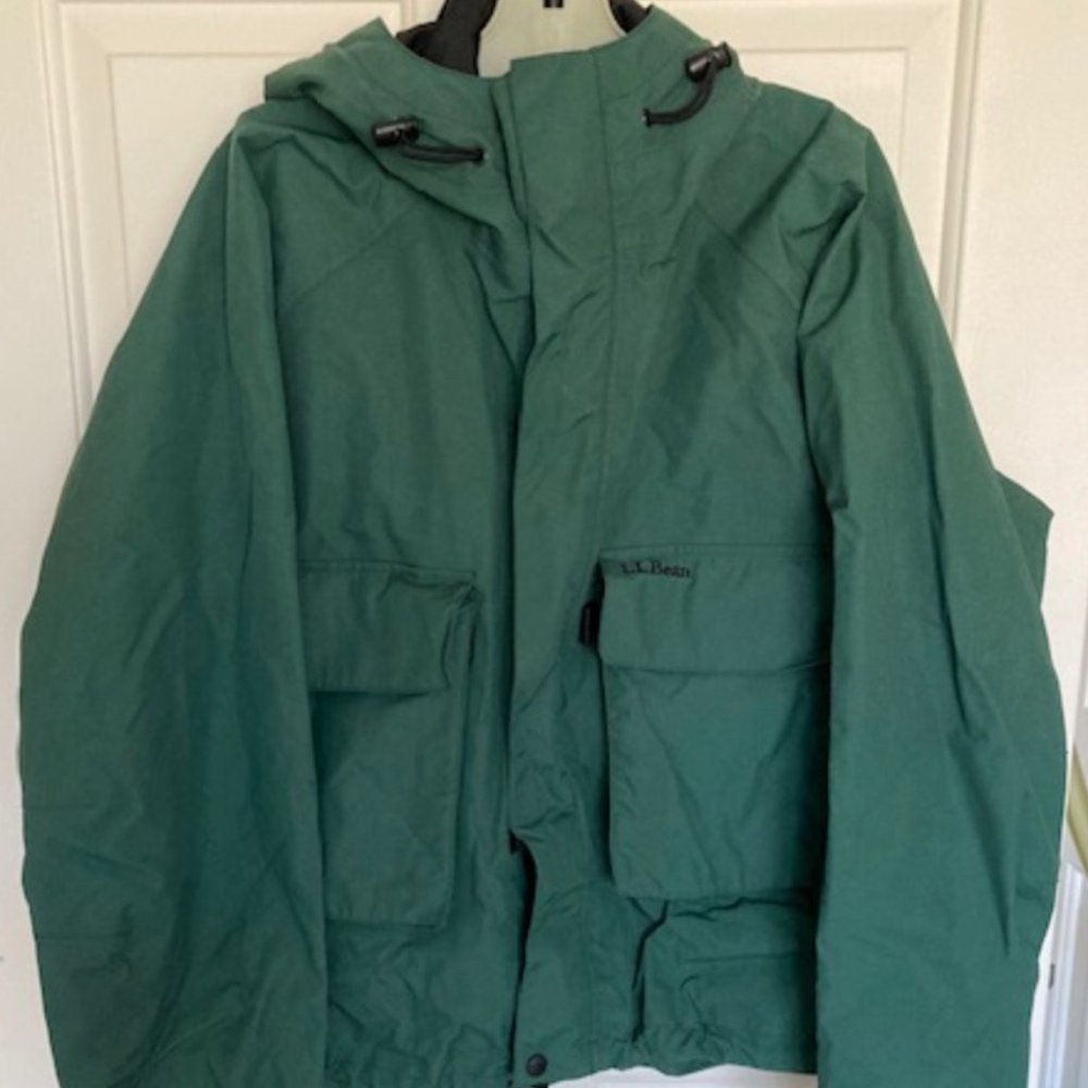 Men's LL Bean Fishing Jacket - Large - Dark Green